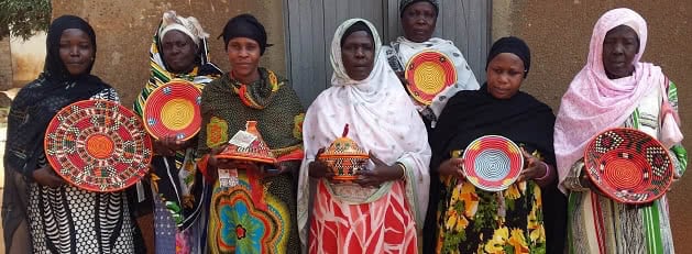 Nubian artisans and woven baskets