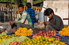 Street vendor in Delhi, India