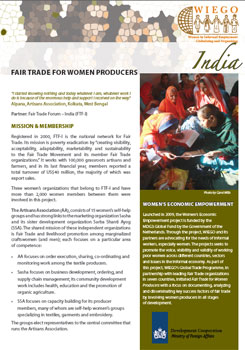 India, Fact Sheet on Fair Trade