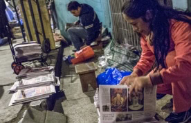 Newspaper vendor Lima