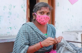 Homeworker in Tiruppur, India