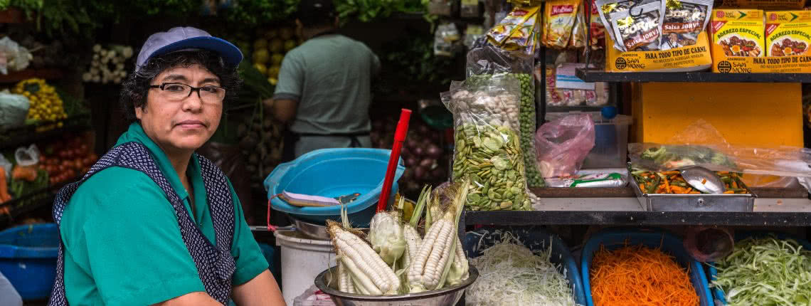 Lima market vendor