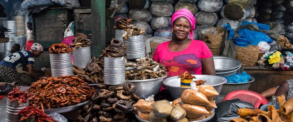 Street vendors in Accra