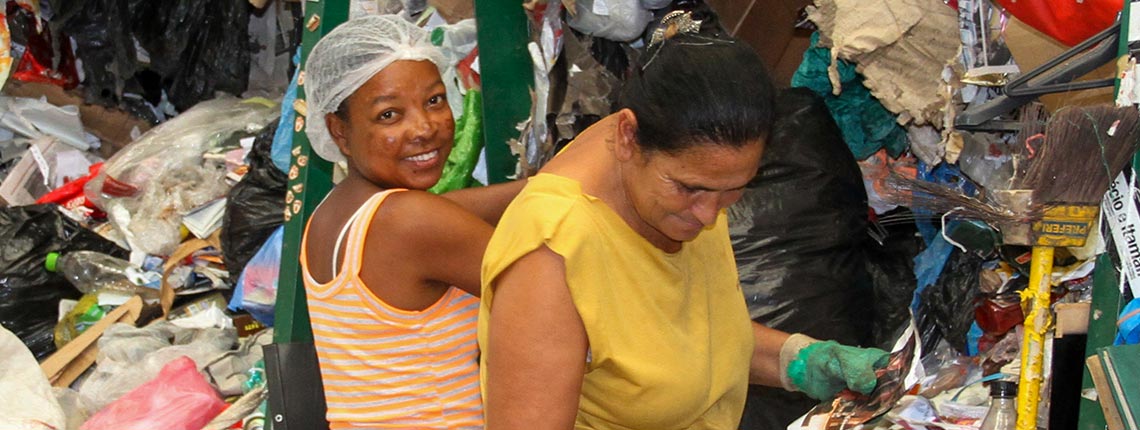 Waste pickers at work in Belo Horizonte, Brazil