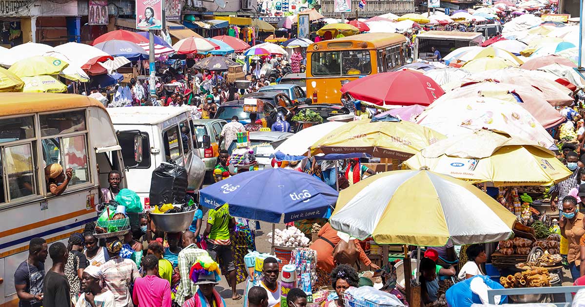 Street vendors in Accra, Ghana