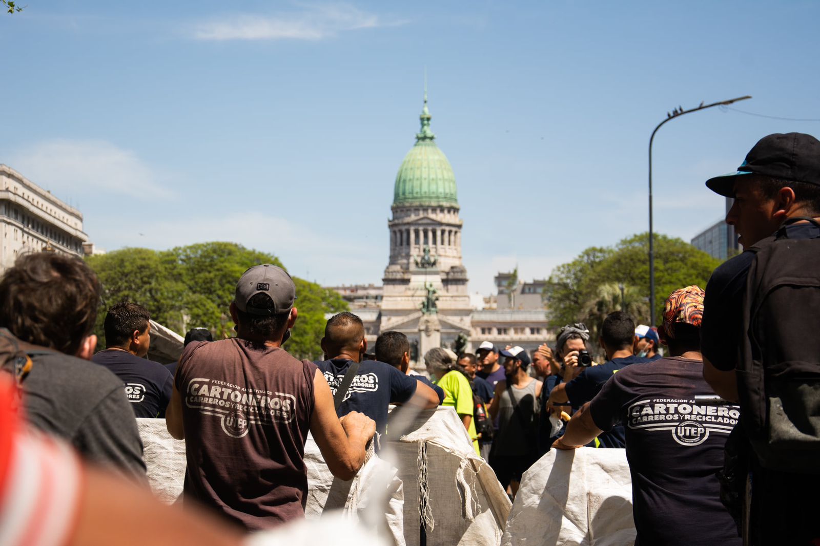 MTE, UTEP waste pickers in front of Congress. Credit: UTEP