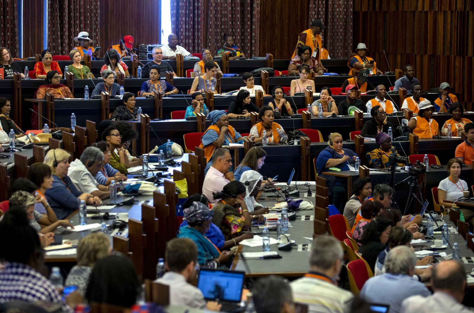 A General Assembly public event held in South Africa, featuring a large audience and a speaker delivering a keynote speech.