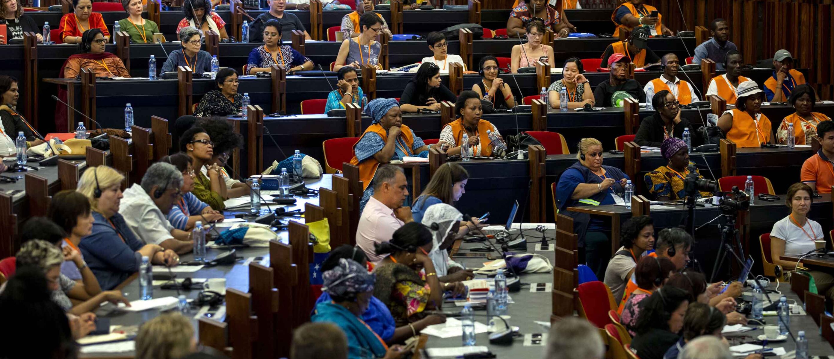 A General Assembly public event held in South Africa, featuring a large audience and a speaker delivering a keynote speech.